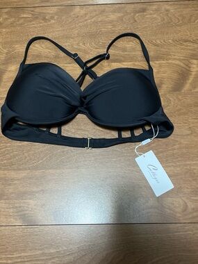 Colegyes Black Strappy Swim Top